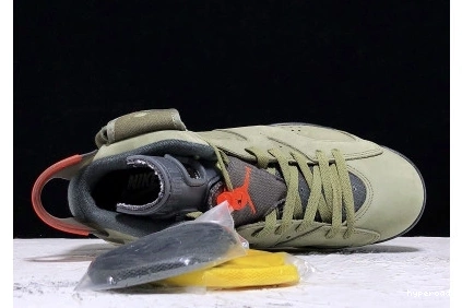 Hyperoad - TRAVIS SCOTT OLIVE MEDIUM JORDAN AIR 6 0929
